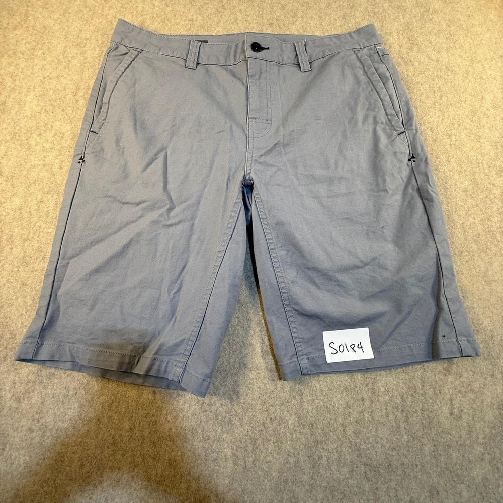 Stio Mens Rivet Short Gray Blue Outdoor Hiking Canvas Shorts Size 35